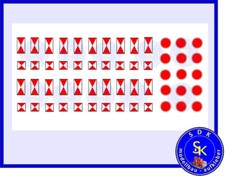 Zugschlussscheiben Schlusstafeln Zugschlusszeichen Aufkleber - Spur 1