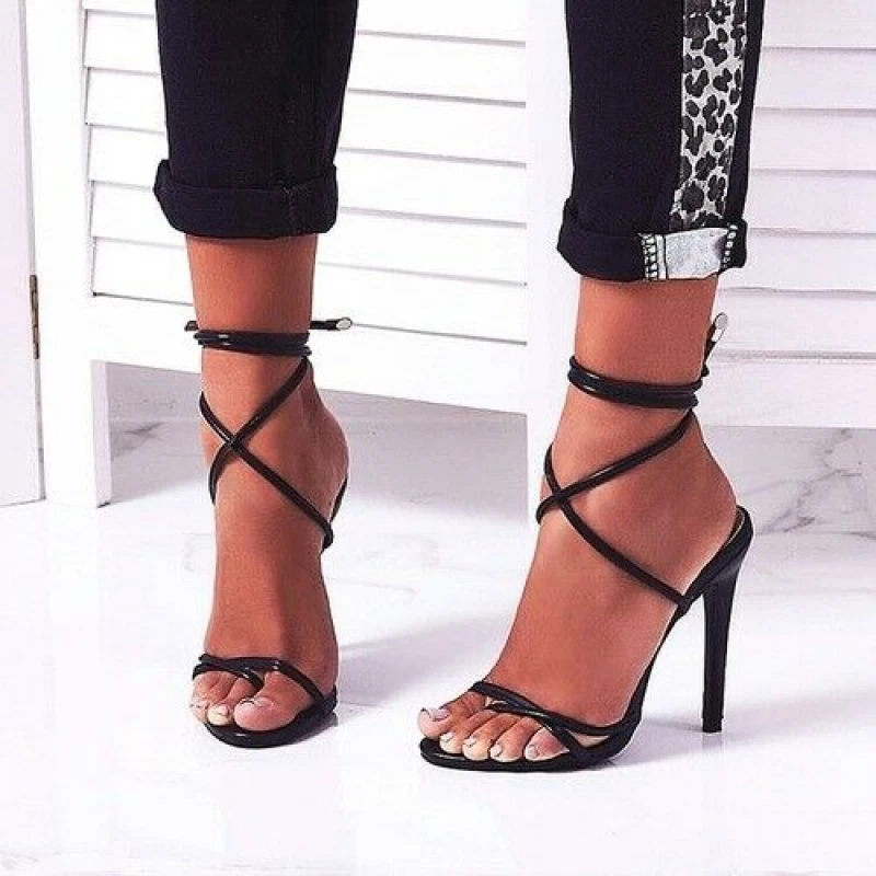 Thin strappy sandals sales