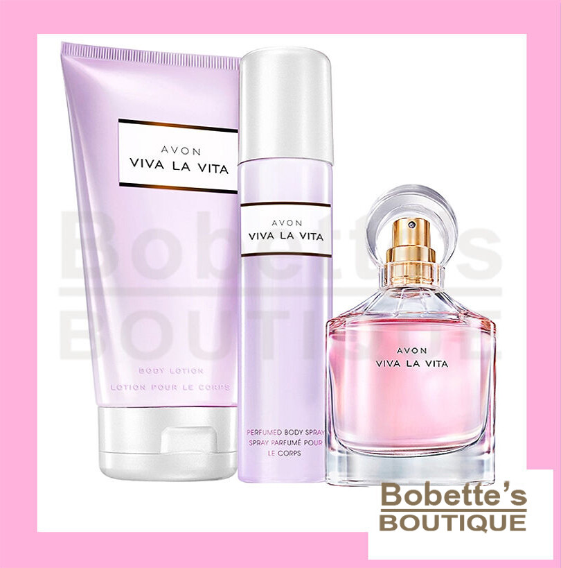 Viva la Vita Avon Coffret Parfum 3 Pièces avec Lait Corps et Déodorant