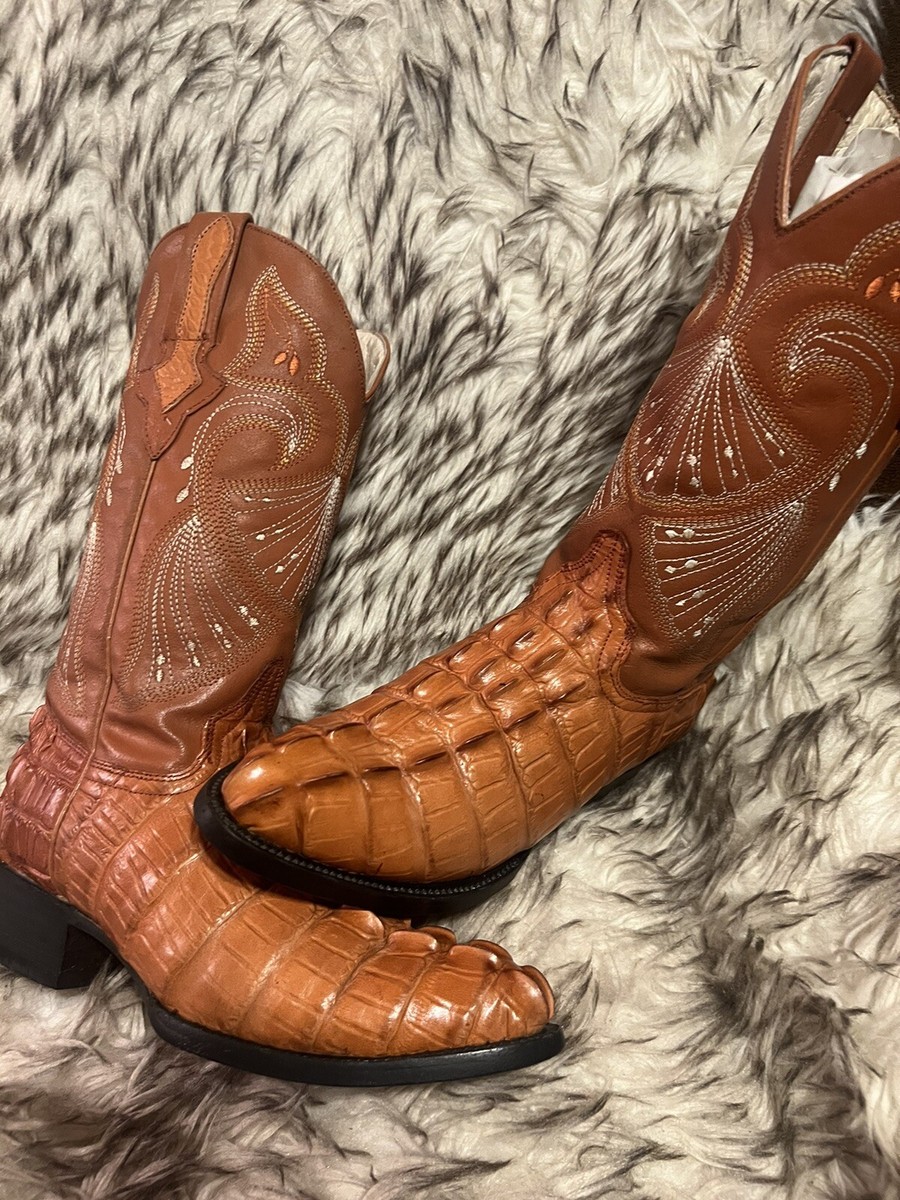 ESPOLON De Oro Orangish Western Ostrich Cowboy Boots Size 7 Espolon de Oro | Shoes | Espolon De Oro Boots Mens 85 Orange  main image 4