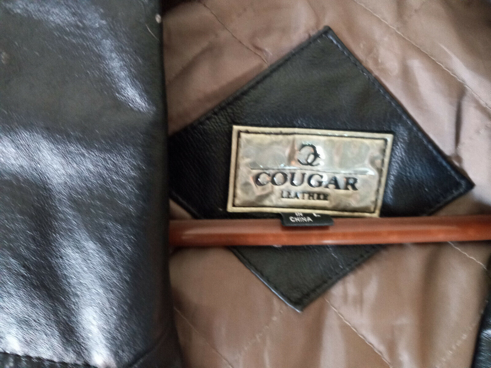 Men's Cougar Brand Black Geniune Leather Jacket - image 4