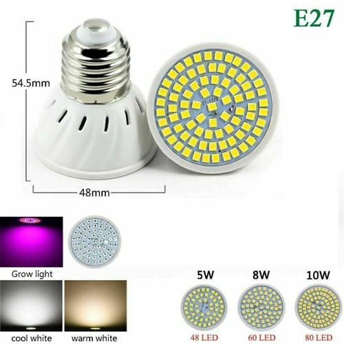 Led Bulb GU10 E27 E14 MR16 Full spectrum Cool/Warm White 240V 5W 8W 10W SMD - Bild 15 von 18