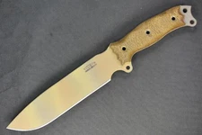 Busse Combat NMSFNO .27" Convexed Desert Camo Blade, Magnum Textured Tan Canvas