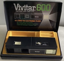 Camera Vivitar 600 Point 'N Shoot Pocket Outfit, Original Receipt, Film, Vintage