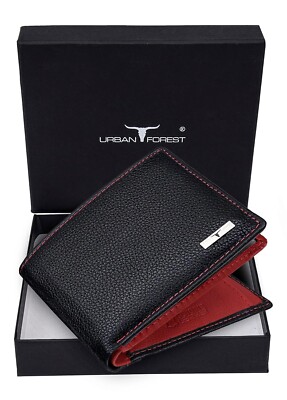 SAMTROH Red PU Leather Men's Wallet - RFID Blocking, Card Slots, Secret Pocket & Coin Holder - View #8