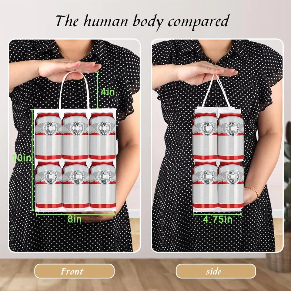 Bolsas de compras de papel 500 blancas Kraft 8"x4,75x10,5" asas de mercancía al por menor Foto 3 de 4