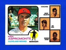 1973 Topps SET BREAK #449 KEN ASPROMONTE w/ROCKY COLAVITO EX+/EXMINT (SB3)