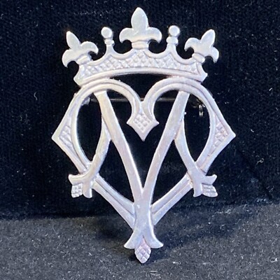 Antique Victorian Scottish Celtic Luckenbooth Thistle Sterling Silver Brooch