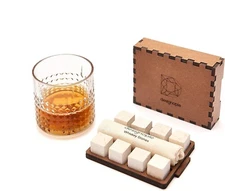 Whiskey Glass Set of 2 - Whiskey Stones Gift Set - Scotch Bourbon Glasses GIFT