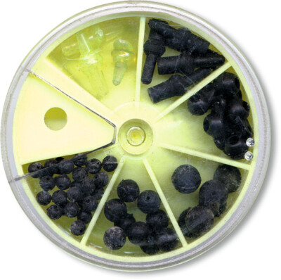 Zebco Gummi-Perlen Sortiment - Gummi-Perlen und Ledger-Beads in praktischer Dose