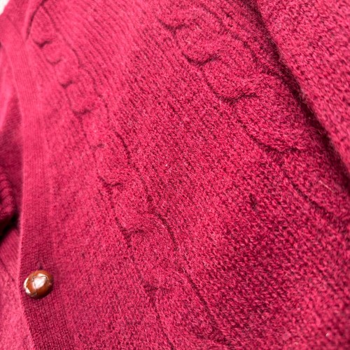Cardigan lana vintage Deans of Scotland adulto 38 maglia cavo pescatore Shetland - Foto 11 di 11