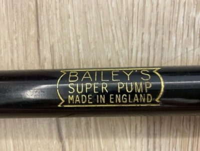 Combo Set Vintage Bailey's/England Made Bicycle Hand Pump (FOC 1set Pump  Clips)