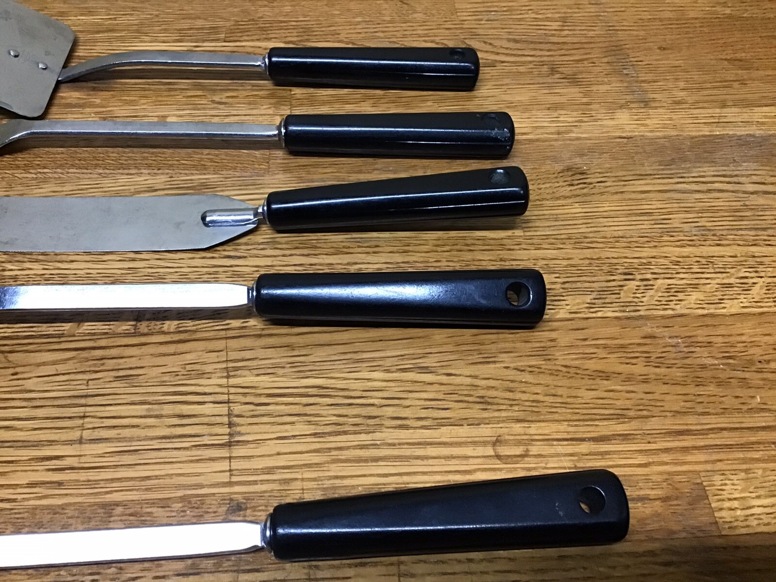 Vintage Androck Kitchen Utensils Black Handle Retro Set of 5 Ladle Spatula Fork eBay