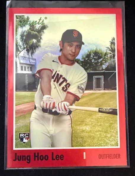 2024 Topps Archives #127 JUNG HOO LEE RC RED HOT 1970 SP #33/50