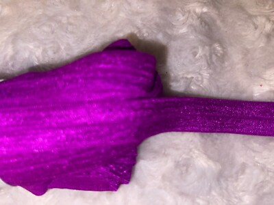 10.3 yards bright magenta purple foldover elastic FOE 5/8'' wide