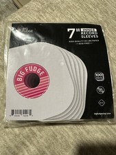 BIG FUDGE 7  Vinyl Record Inner Sleeves 100 Album Covers with Round Corners 45