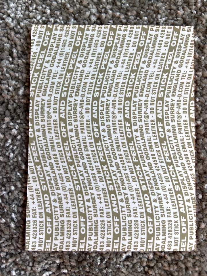 Pet Shop Boys - Pandemonium on Tour backstage satin pass, Unused, RARE - Image 2 of 2