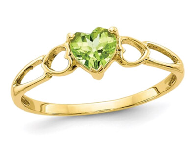 2/5 Carat (ctw) Peridot Ring in 10K Yellow Gold