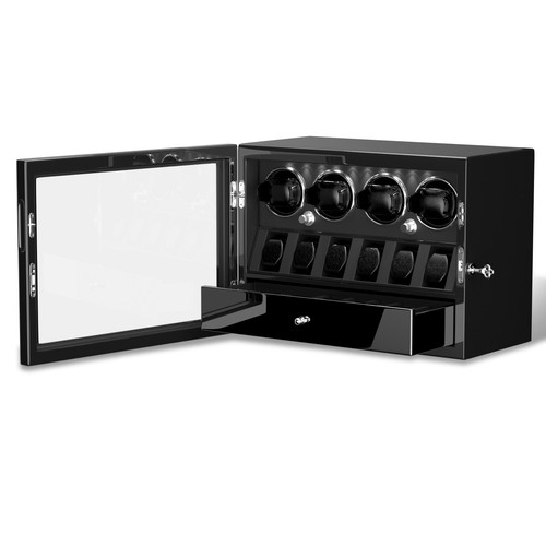 Caja de reloj enrolladora automática compacta para 4 relojes con estuche de almacenamiento de exhibición de 6 relojes - Imagen 13 de 19