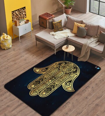 3D Golden Hand Pattern ZHUA273 Game Non Slip Rug Mat Photo Carpet Zoe