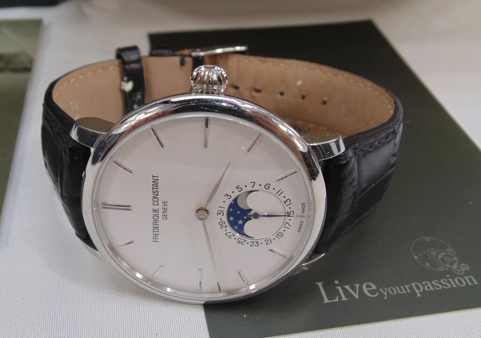 Frederique Constant Geneve Slimline Moonphase Watch Automatic FC-705X4S4/5/6 - Image 4 of 4
