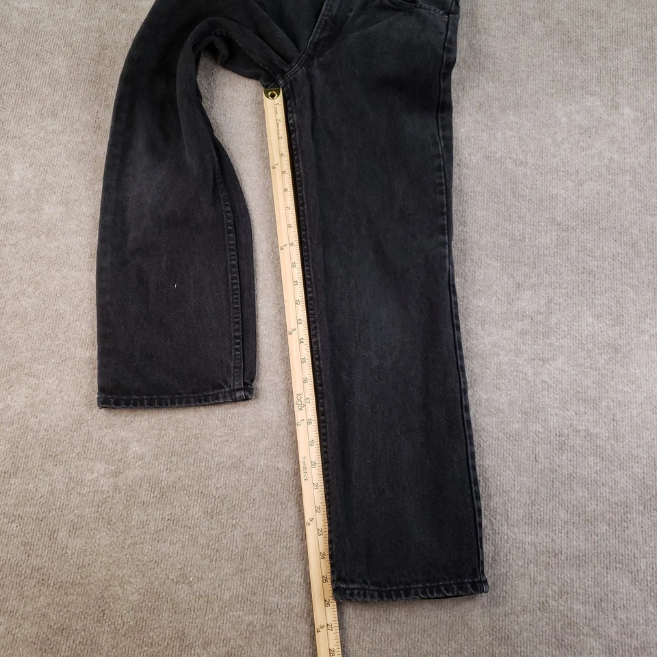Винтажные джинсы Levis 550 для девочек подростковый размер 12 черные расслабленный крой сужающиеся США 90-е джинсовая ткань - Изображение 2 из 4
