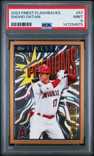 147254879 Shohei Ohtani 2023 Topps Finest Flashbacks #57 PSA 9
