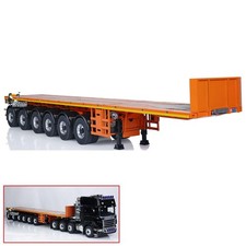 1/14 6-axle Metal Flat Trailer W/ Servo For Remote Control Tractor Truck Car 