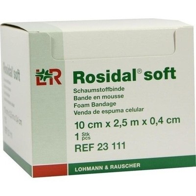 (3-Stück)/ Rosidal Soft Schaumstoffbinde mit Verbandklammern 10 Cm x 2.5 M 