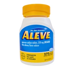 NEW Aleve Pain Reliever & Fever Reducer Naproxen Sodium 270 Caplets EXP 04/2026+