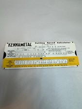 Vintage Kennametal Cutting Speed Removal Rate & H. P. Calculator & Instructions