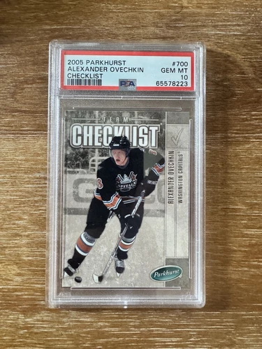2005-06 PARKHURST ALEX OVECHKIN CHECKLIST ROOKIE RC PSA 10 GEM MINT #700