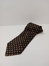 Alexander Loyd 100% Silk Mens tie Multi-color Black& Gold 4x62"made In USA