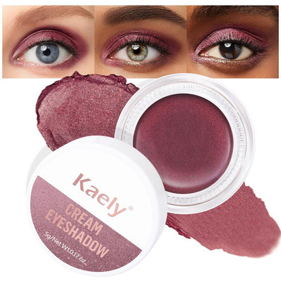 Single Cream Eye Shadow Palette Pot Makeup for Older Women, Caramel Shimmer Glit