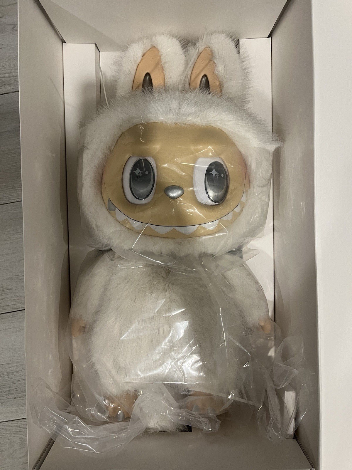 Labubu The Monsters Angel in Clouds Vinyl Face Doll White BIG Plush Pop Mart