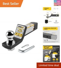 50547 Trailer Hitch Mount with 2 inch Ball and Pin - Fits 2 inch Receiver 2 i..,