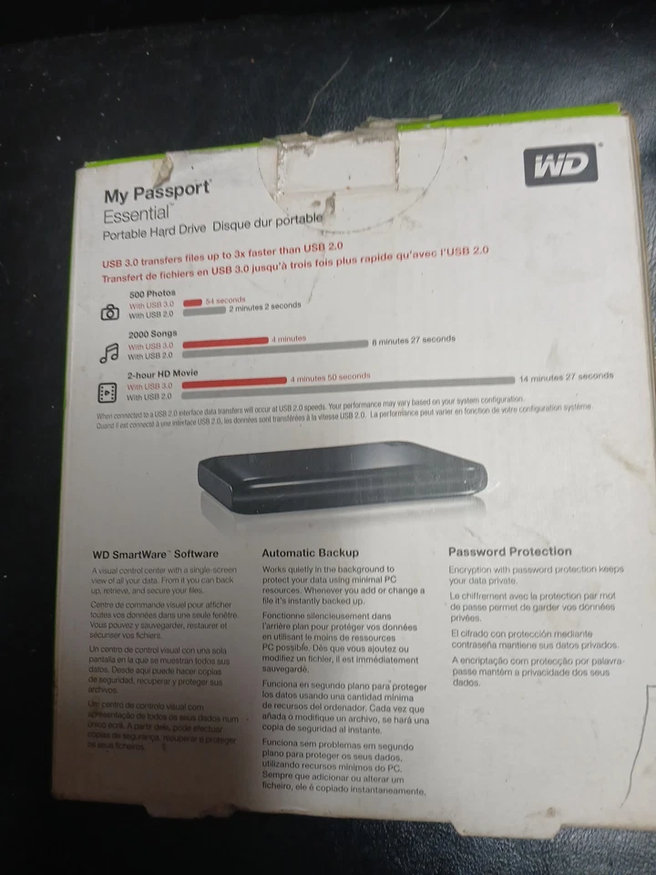 Western Digital My Passport Essential 500GB External 5400RPM USB 2.0 - Image 3 of 3