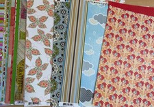 Lot of 120 Scrapbook Lightweight Paper Sheets 12x12"   Mixed Brands  Themes