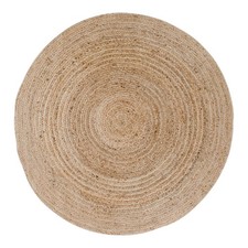 Teppich Natur Jute Teppich Rund 90 cm Boho Deko Wohnzimmer BOMBAY