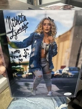 Nikkita Lyons Signed 8x10 Photo NXT WWE Autographed JSA COA