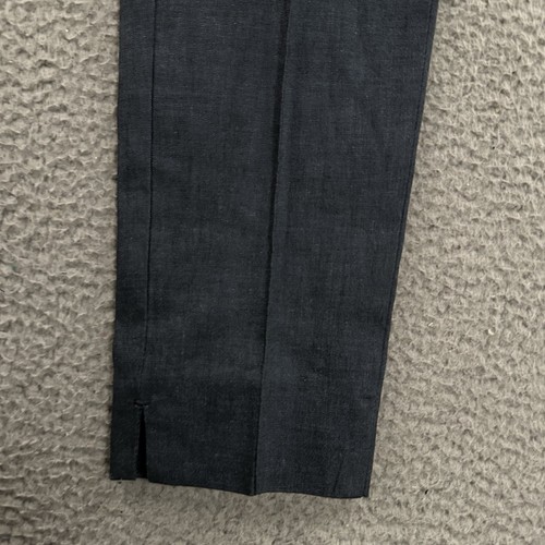 Gigli Womens Pants Blue Size 40 High Rise Dress Pant Career Office Linen Blend - 第 6/19 張圖片