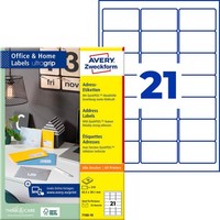 Avery Zweckform Adressetiketten 7160-10 Weiß 63,5 X 38,1 Mm, 10 Blatt