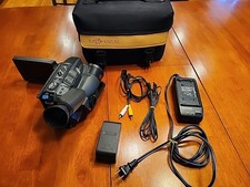 Panasonic PV-L606 Palmcorder VHS-C Camcorder TESTED Battery Charger Case Cords