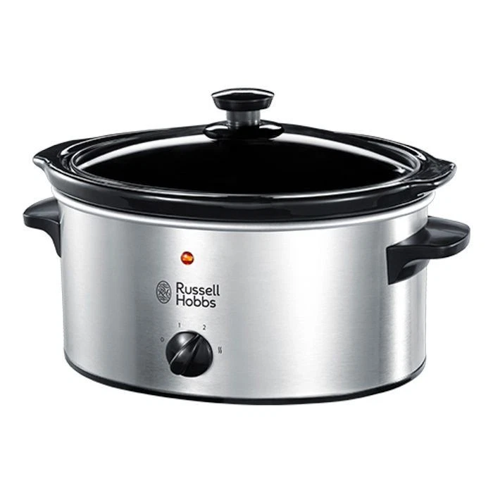 Russell Hobbs Electric Slow Cooker 3.5L 3 Heat Settings Stainless Steel NEW
