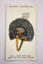 Military Head Dress Royal Horse Artillery Players Cigarettes Tobacco Card KK177