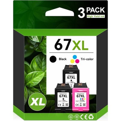 67XL Ink Cartridges For HP 67 Ink XL DeskJet 2852e 2855 4152 4155 2700 4158 Ink