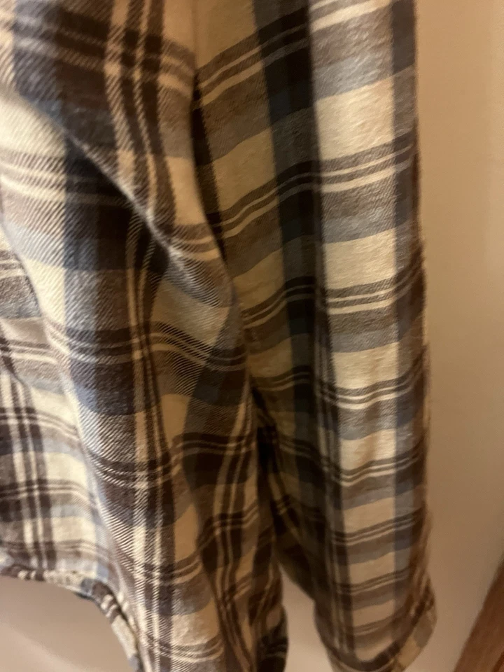 Camisa de franela vintage Boston Traders XL aguja única azul rojo amarillo a cuadros Foto 3 de 4