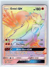 Entei GX 74/73 Rainbow Rare Shining Legends Pokemon Holo Lightly Played on eBay