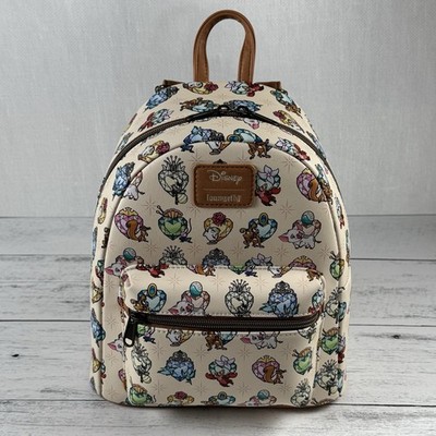 Loungefly Disney Sidekicks Gemstones Portraits All Over Print Mini Backpack New