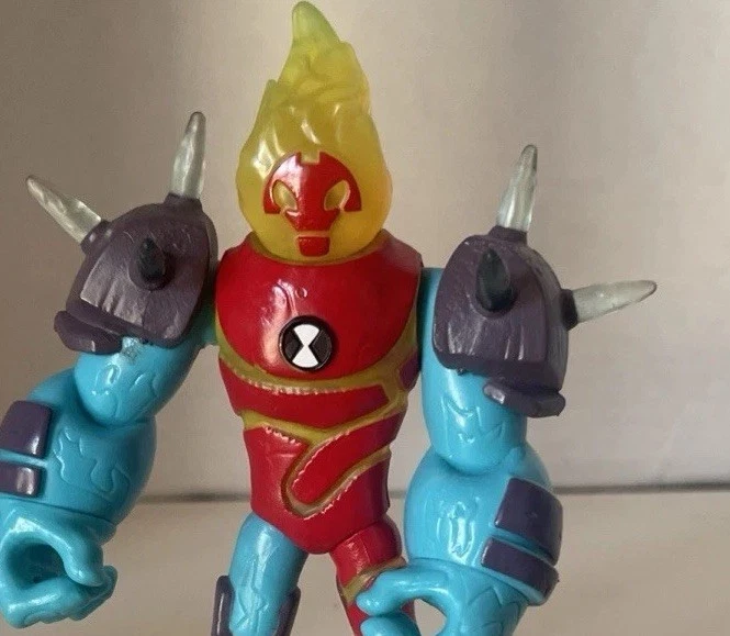 Ben 10 2020 Cartoon Network Omni-Glitch Heroes Ben-Heatblast-Shockrock Foto 2 de 4